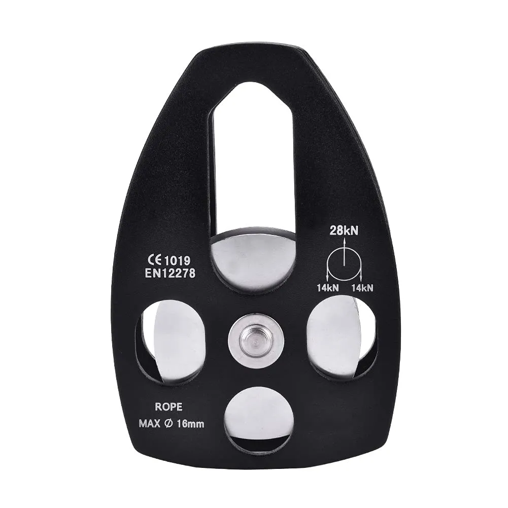 Pulley System,Outdoors Climbing Rescue Pulley Single Sheave with Swing Plate