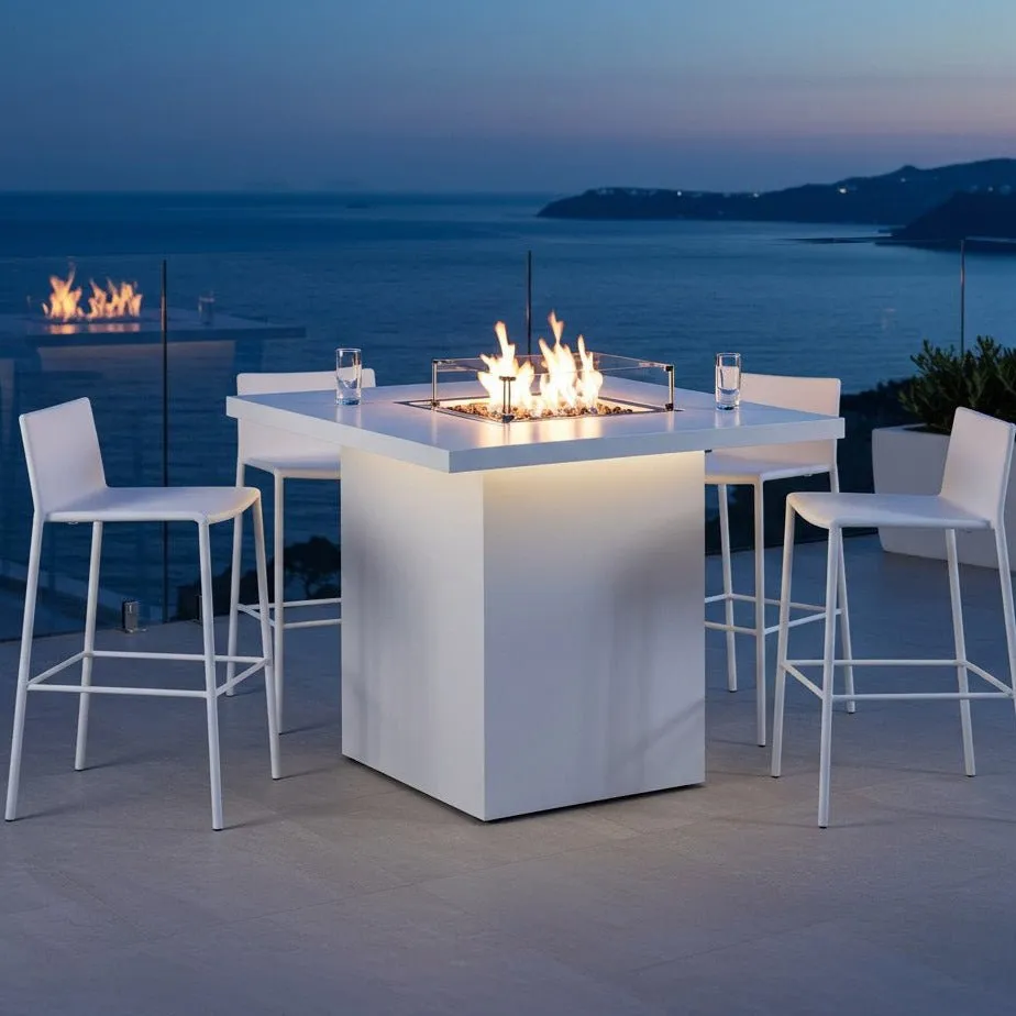Quad Bar Fire Table (Tabletop) - Aluminum