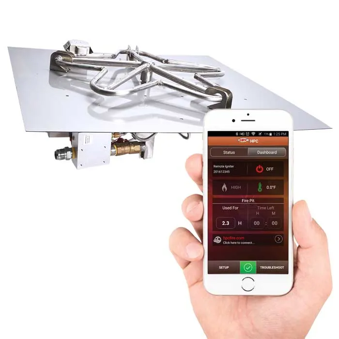 Quad Bar Fire Table (Tabletop) - Aluminum