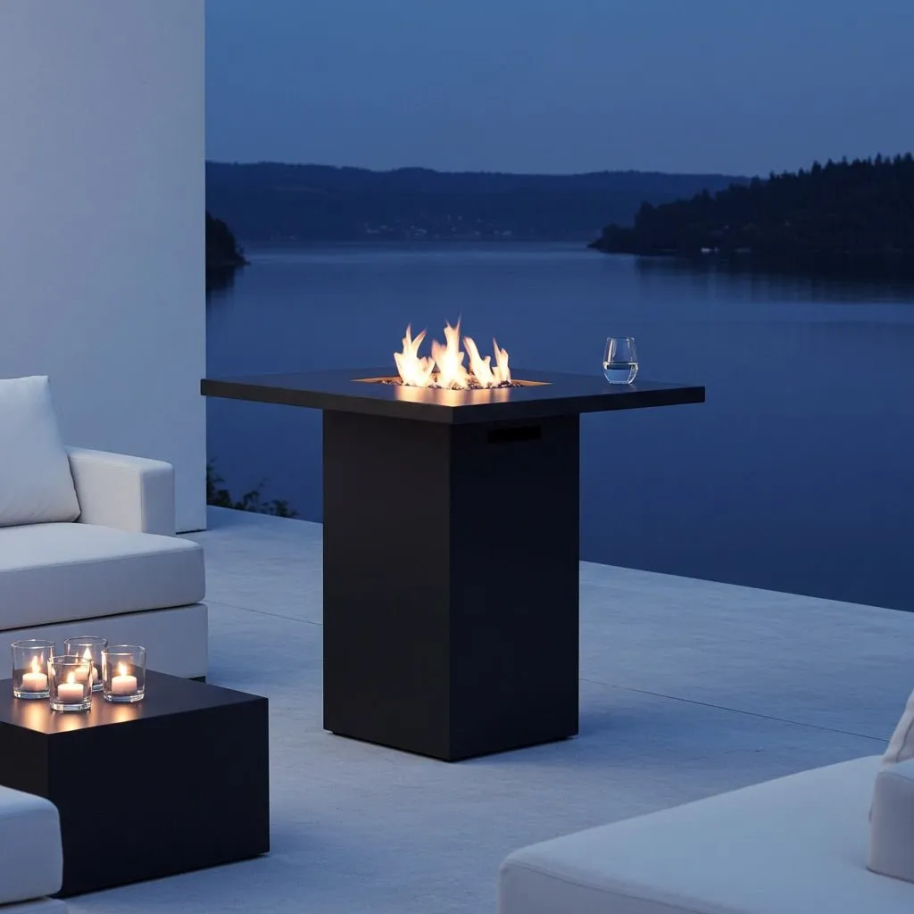 Quad Bar Fire Table (Tabletop) - Aluminum