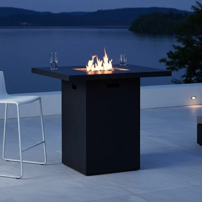 Quad Bar Fire Table (Tabletop) - Aluminum