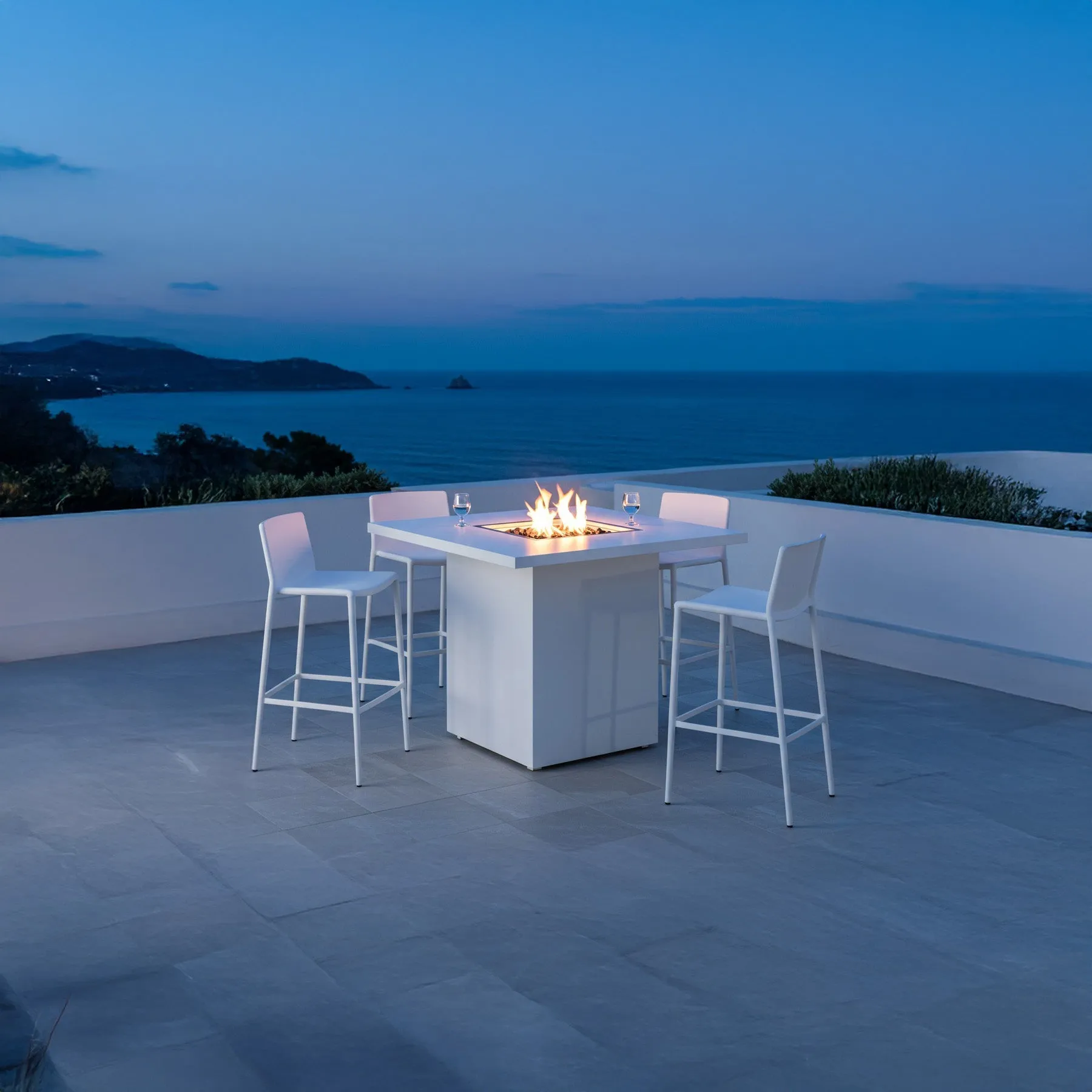 Quad Bar Fire Table (Tabletop) - Aluminum
