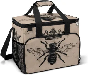 Queen Bee with Crown Cooler Bag, Collapsible Soft Sided Cooler, Large Leakproof Camping Cooler, Portable Travel Cooler for Camping, Road Trips