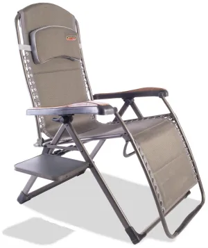 Quest Naples Pro Relax XL Camping Caravan Chair with Side Table