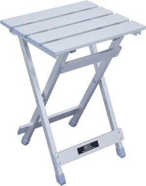 Quick Products QP-AFT91216 Aluminum Folding Side Table for RV's, Campsites and Indoor/Outdoor Use - 9.5" x 12" Tabletop with 16.5" Standing Height