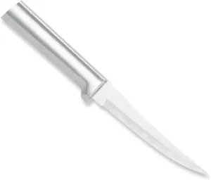 Rada Cutlery Super Parer Knife (R127), 4.38" Stainless Steel Hollow Ground Blade, Made in USA, Silver Handle, Pack of 2