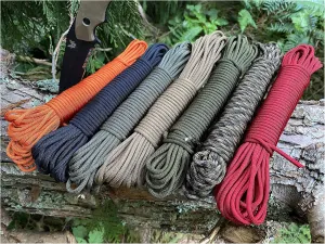 Ravenox MILSPEC 550 Paracord | Genuine MIL-C-5040H Type III 550 Cord | 7 Inner Strand, 100% Twisted Nylon Cordage | Parachute Cord Rope for Military, Survival, Outdoor Recreation | Made in The USA
