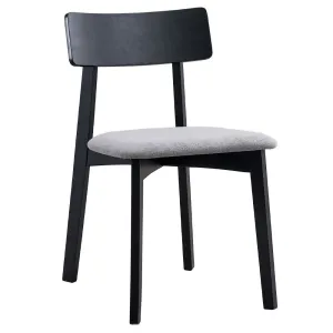 Real - Side Chair (Set of 2) - Gray Linen & Black Finish