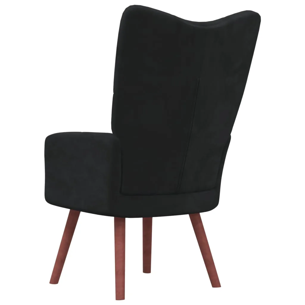 Relaxing Chair Black Velvet