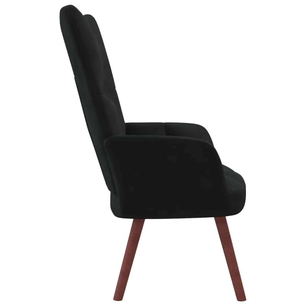 Relaxing Chair Black Velvet