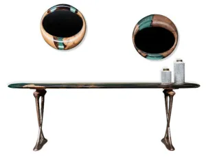 Resin Console Table- Foyer Table- Entryway Table (without mirrors) | Osso Collection