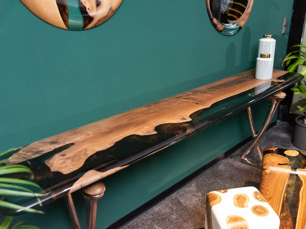 Resin Console Table- Foyer Table- Entryway Table (without mirrors) | Osso Collection