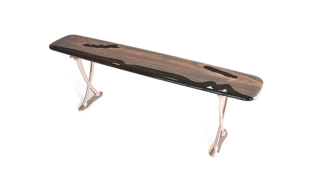 Resin Console Table- Foyer Table- Entryway Table (without mirrors) | Osso Collection