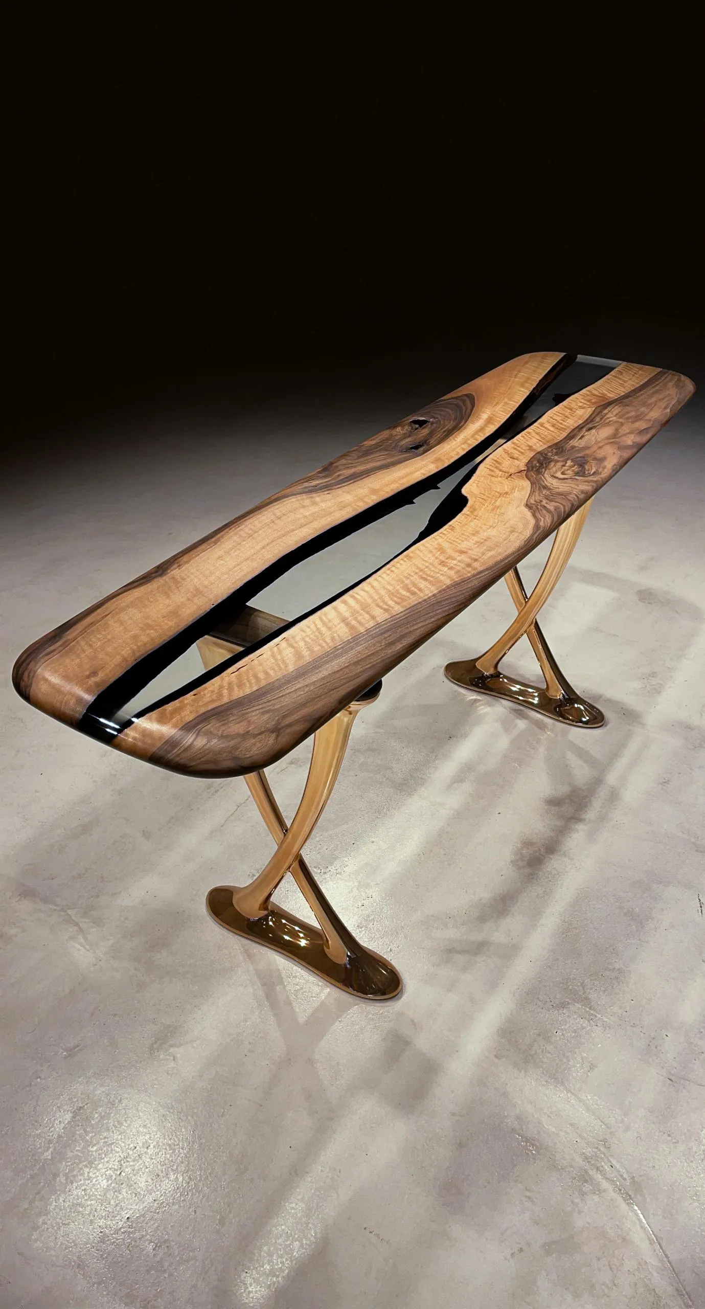 Resin Console Table- Foyer Table- Entryway Table (without mirrors) | Osso Collection