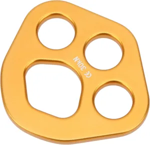 Rigging Plate 4 Holes Rigging PlateRock Climbing Gear, Climbing Descender Climbing Equipment 3KN Rigging Platefor Outdoor Expansion Downhill, HighAltitude OperationsClimbing