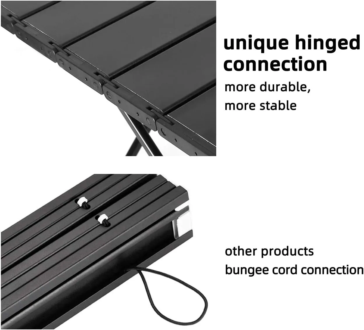 ROCK CLOUD Portable Camping Table Ultralight Aluminum Camp Table Folding Compact Beach Table with Storage Bag for Camping Hiking Backpacking Outdoor Picnic(Reinforced Frame-Small)