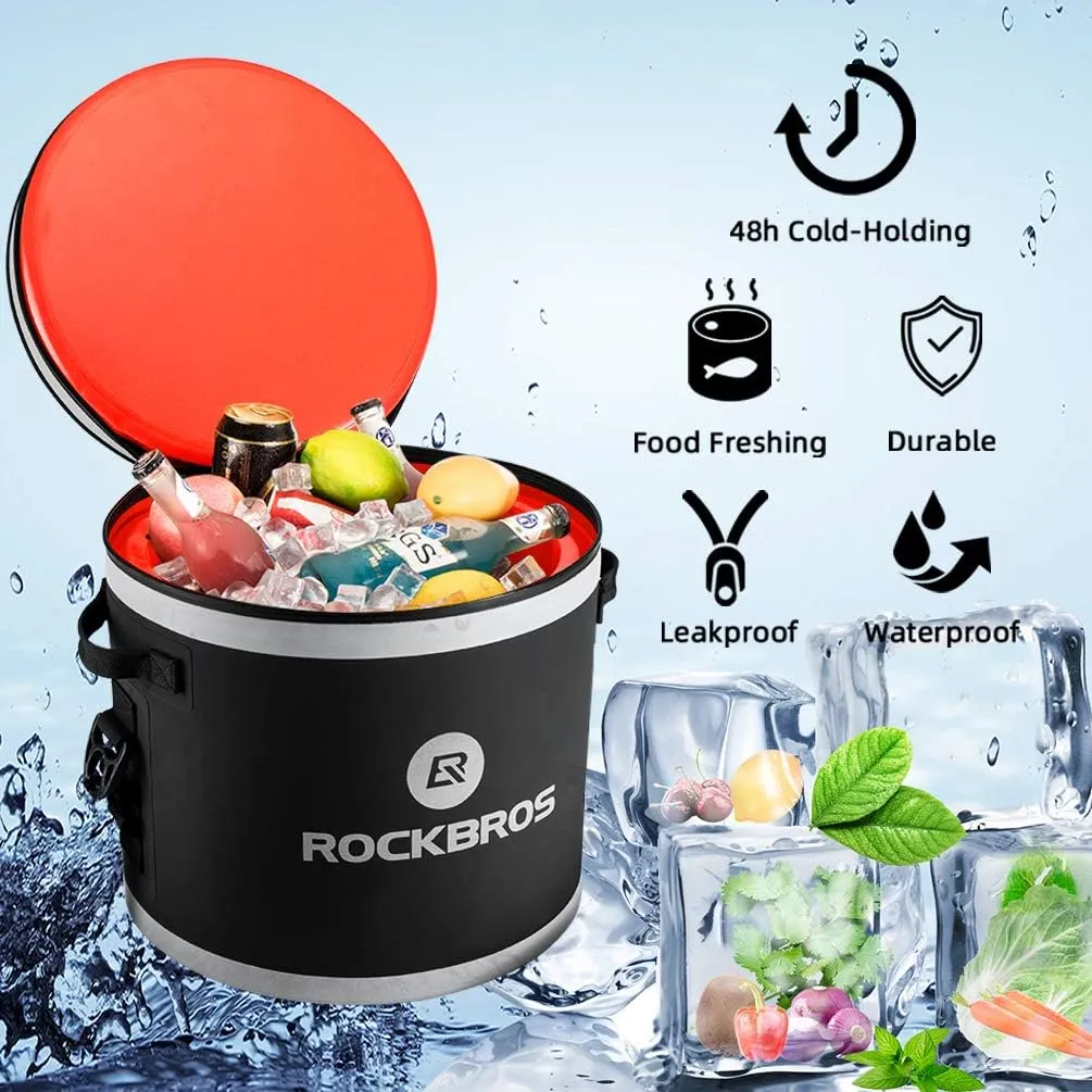 ROCKBROS Soft Cooler 100% Leak-Proof Coolers Insulated Soft Sided Cooler 30 Can Waterproof Large Cooler Bag for Beach Floating Fishing Trip Golf Picnics Camping