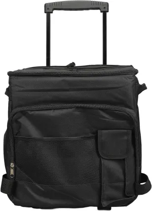 Rolling Cooler Bag Professional Waterproof Leakproof Insulated Food Storage Bag Camping Outdoor Picnic Black