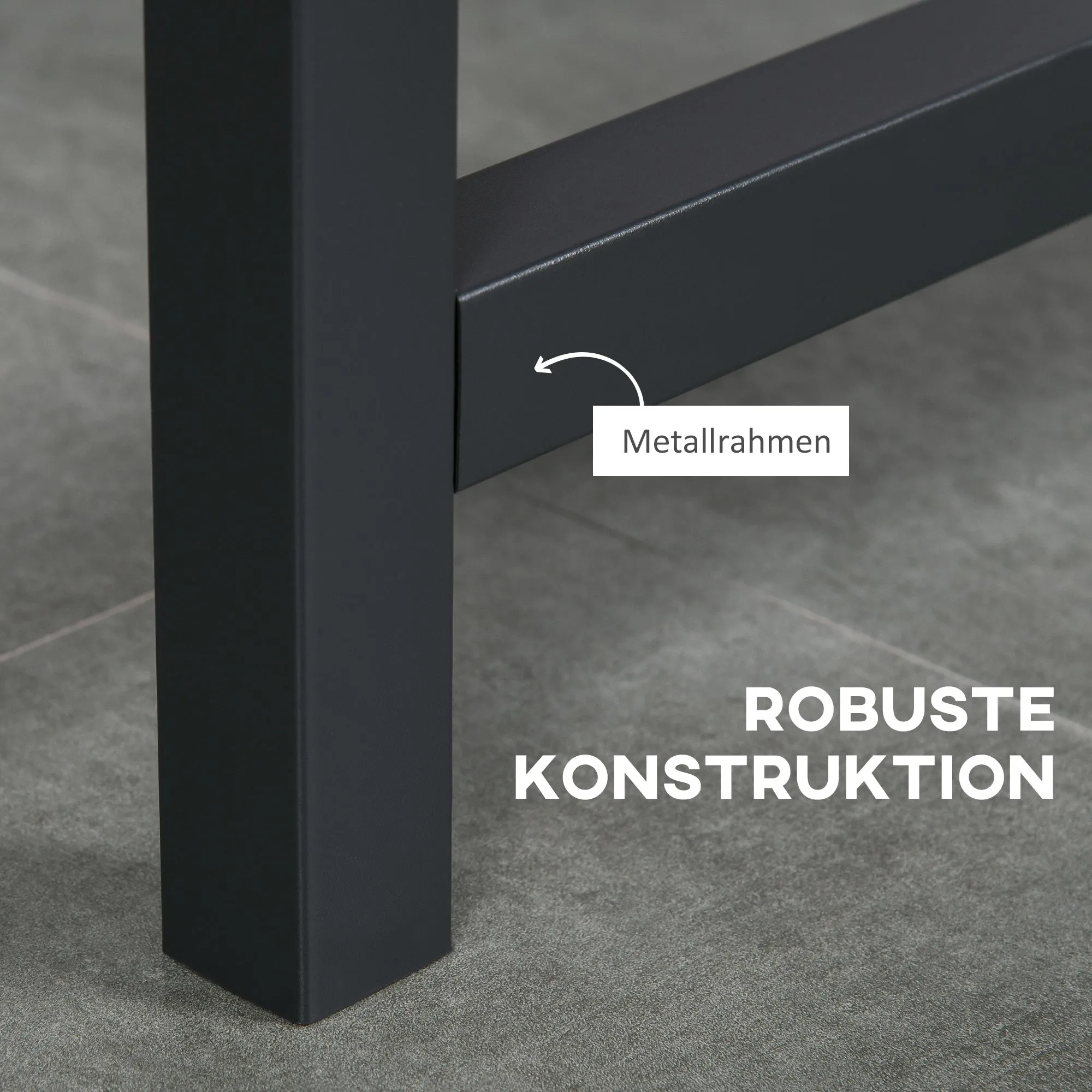Rootz Folding Dining Table - Industrial Table - Space Saving Table - Expands Easily - 118cm x 70cm x 76.5cm