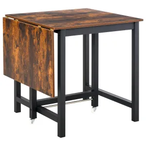 Rootz Folding Dining Table - Industrial Table - Space Saving Table - Expands Easily - 118cm x 70cm x 76.5cm