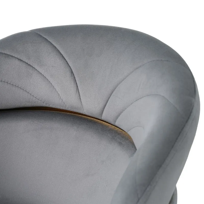Rootz Velvet Dining Chair - Lounge Chair - Ergonomic Seating - Luxurious Comfort - 53L x 46W x 80H cm