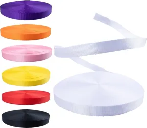 Rope & Cord Polyester Webbing – 1 in. Low Stretch Extra Stable Webbing for Cargo & Marine Use – White, 50 Yards