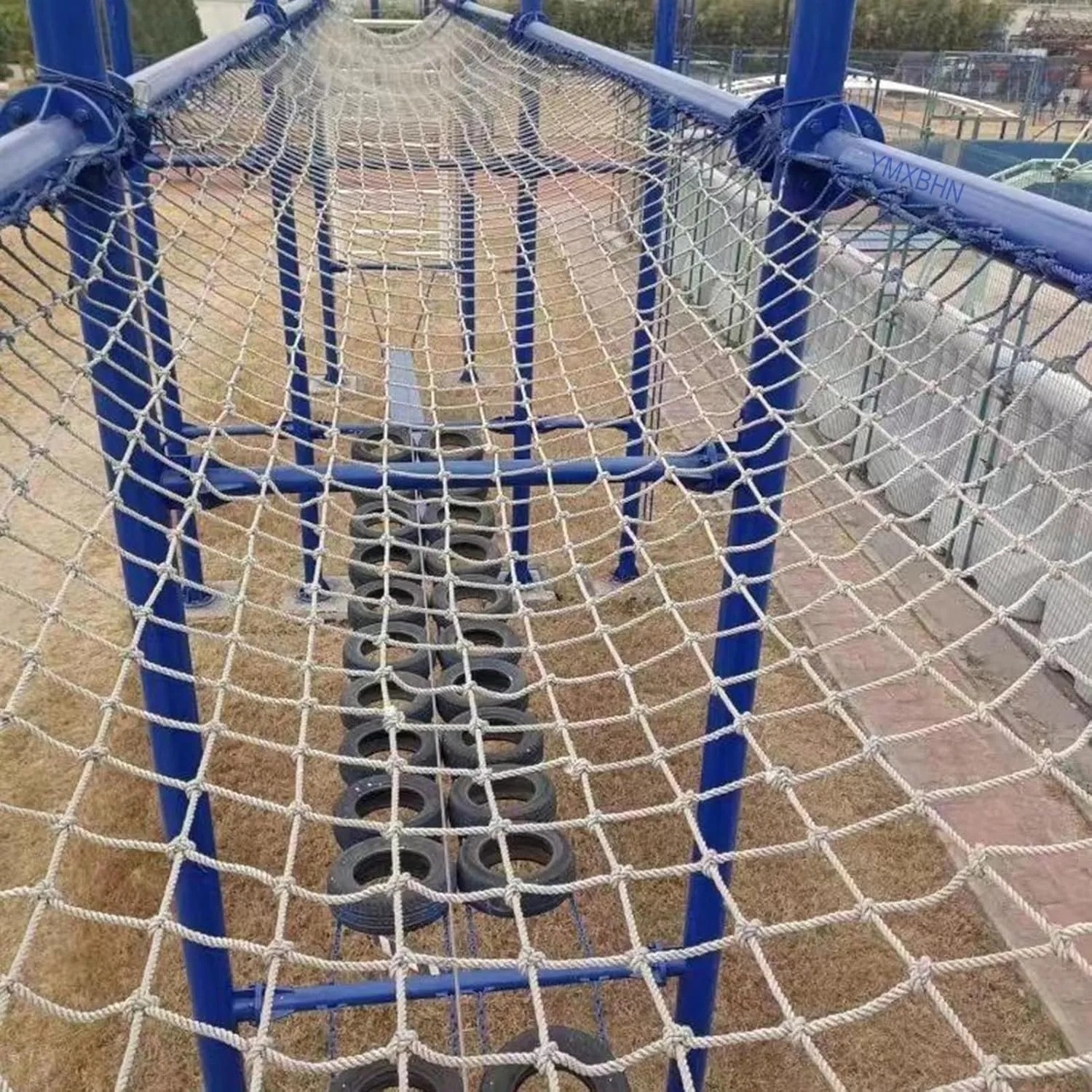 Rope Climbing Net Heavy Duty Net, Fence Stairs Balcony Railings Garden Playground Protection Playground Play Safety Net Safety Net Rope Outdoor Climbing Cargo Net(Size:2Mx6M(6.6FTx19.7FT))