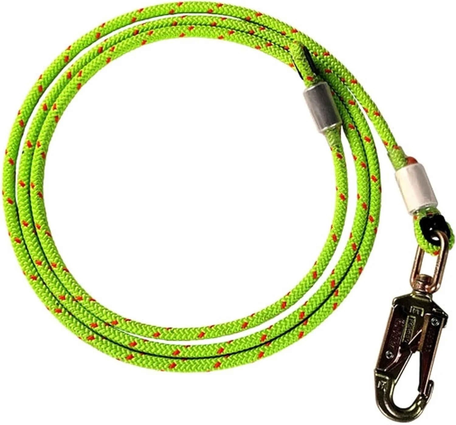 Rope Logic 33900 FL 1/2 x 15' W Core SwSnap Green Coated Flipline Climbing-Accessories
