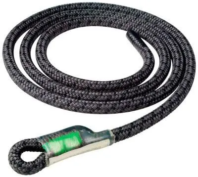 ROPE Logic Split Tail Bee-Line G-Spliced Single Eye Rope, Black, 10mm x 5'