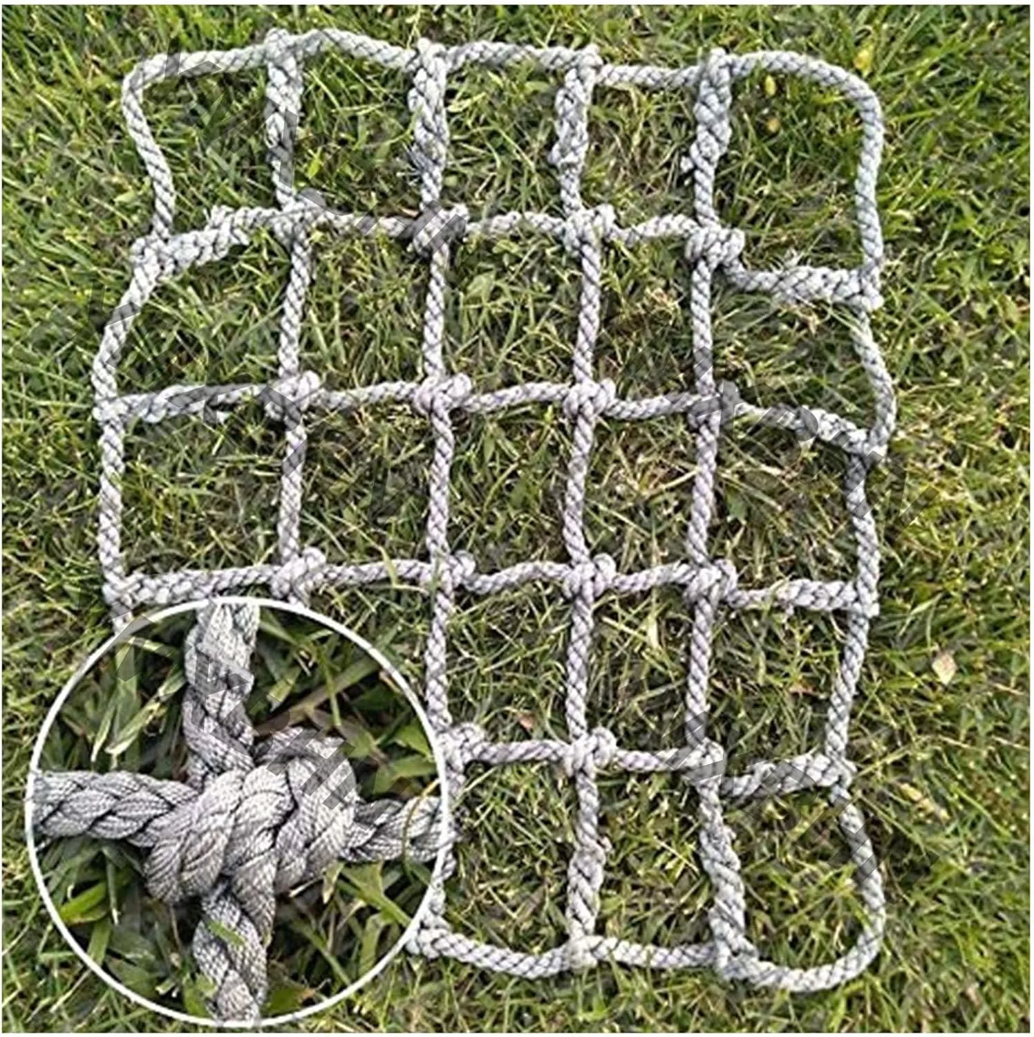 Rope Net Heavy Duty Climbing Safety Net Tree House Climbing Net Playground Protection Net Polyamide Climbing Cargo Net(Size:9.8FTx9.8FT)