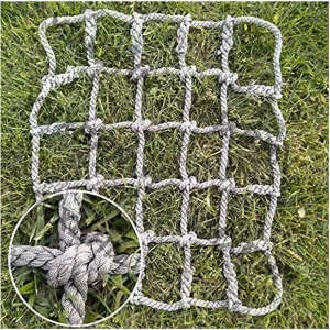 Rope Net Heavy Duty Climbing Safety Net Tree House Climbing Net Playground Protection Net Polyamide Climbing Cargo Net(Size:9.8FTx9.8FT)