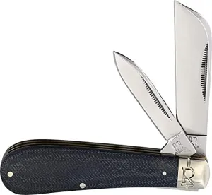Rough Ryder RR2186 KB227R Half Hawk 3.88" Folding Knife Denim