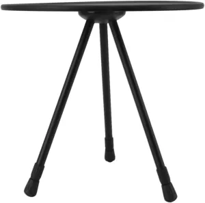 Round Foldable Camping Table, Portable Two Level Adjustment Aluminum Alloy Barbecue Camping Table Mini Folding Table for Beach Picnic