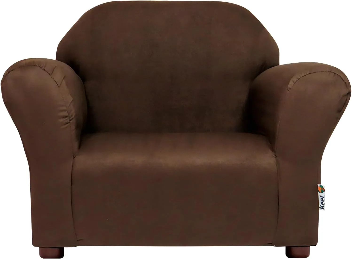 Roundy Toddler Armchair with Soft Microsuede Upholstery Durable Wooden Frame, Ergonomic Design, Fully Assembled, Comfortable Kids Chair for Ages 2-5, Ideal for Bedroom, Playroom & Daycare Use.