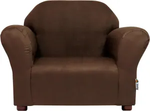 Roundy Toddler Armchair with Soft Microsuede Upholstery Durable Wooden Frame, Ergonomic Design, Fully Assembled, Comfortable Kids Chair for Ages 2-5, Ideal for Bedroom, Playroom & Daycare Use.
