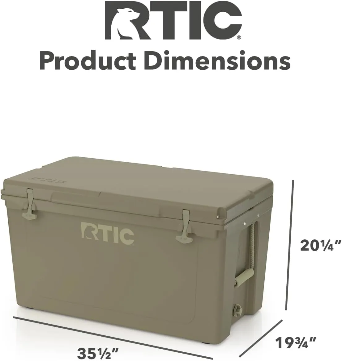 RTIC 110 QT Ultra-Tough Cooler Hard Insulated Portable Ice Chest Box for Beach, Drink, Beverage, Camping, Picnic, Fishing, Boat, Barbecue