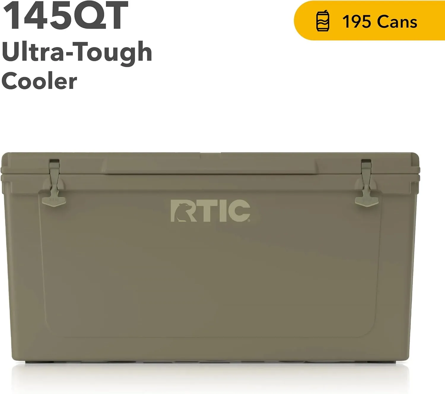 RTIC 145 QT Ultra-Tough Cooler Hard Insulated Portable Ice Chest Box for Beach, Drink, Beverage, Camping, Picnic, Fishing, Boat, Barbecue