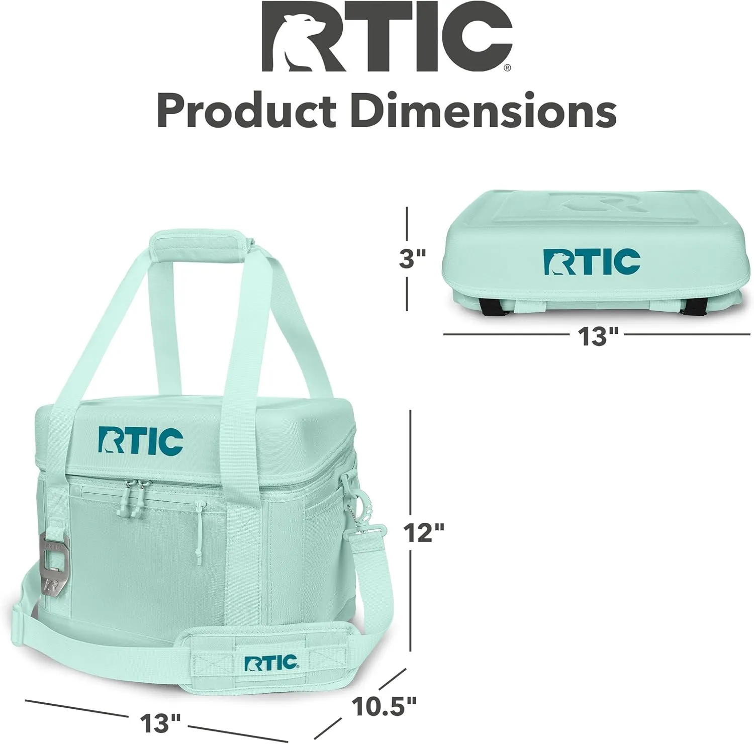 RTIC 28 Can Everyday Cooler, Soft Sided Portable Insulated Cooling for Lunch, Beach, Drink, Beverage, Travel, Camping, Picnic, for Men and Women