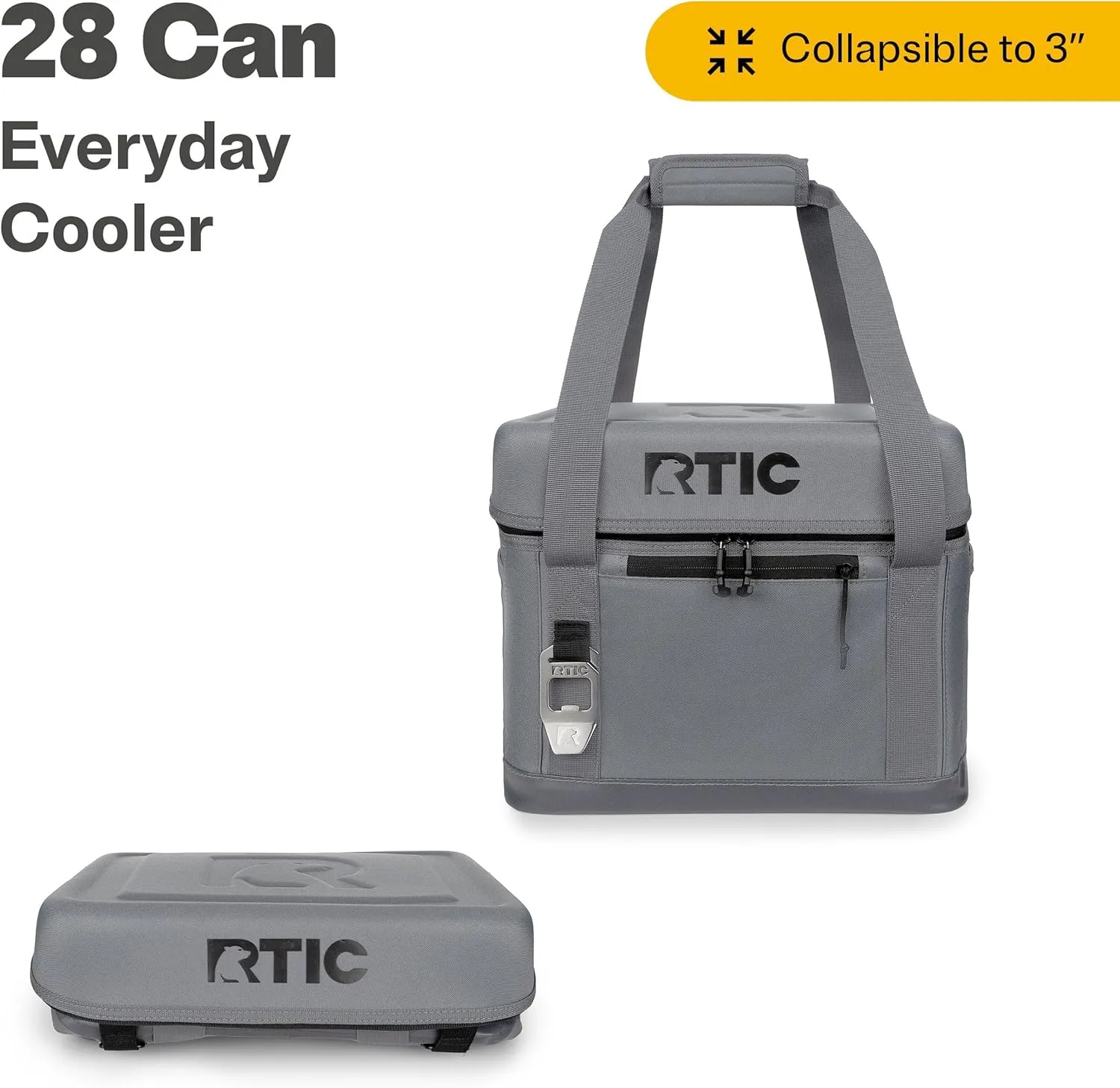 RTIC 28 Can Everyday Cooler, Soft Sided Portable Insulated Cooling for Lunch, Beach, Drink, Beverage, Travel, Camping, Picnic, for Men and Women