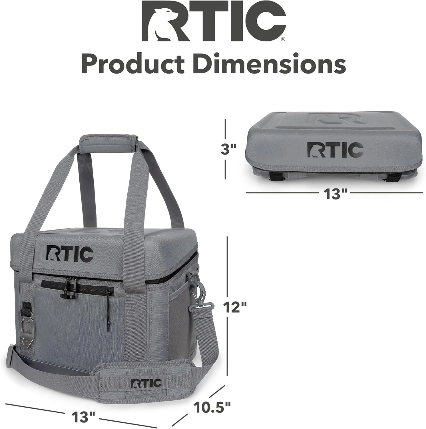 RTIC 28 Can Everyday Cooler, Soft Sided Portable Insulated Cooling for Lunch, Beach, Drink, Beverage, Travel, Camping, Picnic, for Men and Women