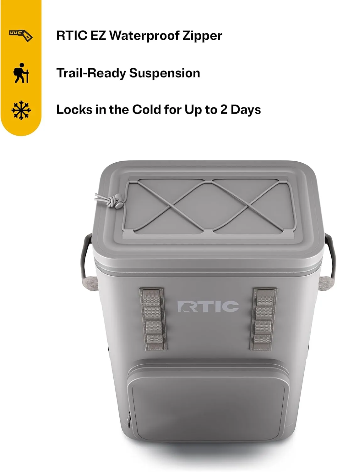 RTIC 48 Can Ultra-Tough Backpack Cooler, Insulated, Waterproof, Leak Proof, Portable Floating Bag for Beverage, Drink, Lunch, Outdoor, Beach, Car, Camping, Picnic, Fishing, Boat