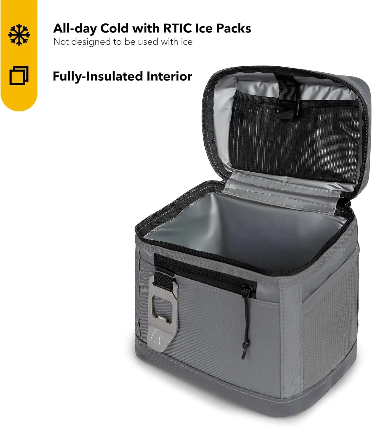 RTIC 6 Can Everyday Cooler, Soft Sided Portable Insulated Cooling for Lunch, Beach, Drink, Beverage, Travel, Camping, Picnic, for Men and Women