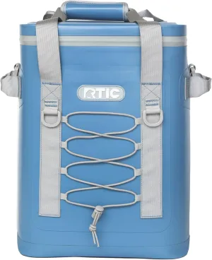 RTIC Backpack Cooler 24 Can, Insulated Portable Soft Cooler Bag Waterproof for Ice, Lunch, Beach, Drink, Beverage, Travel, Camping, Picnic, Car, Hiking, Slate Blue