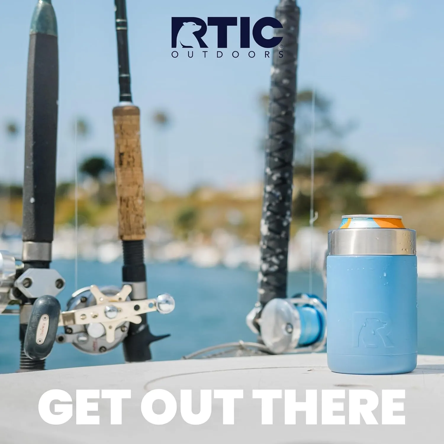 RTIC Craft Can Cooler Insulated, Drink, Beverage, Bottle, Soda Can Cooler with Lid, Stainless Steel Metal, Double Wall Insulation Coozie for Cans, Sweat Proof, 16 oz, Charcoal