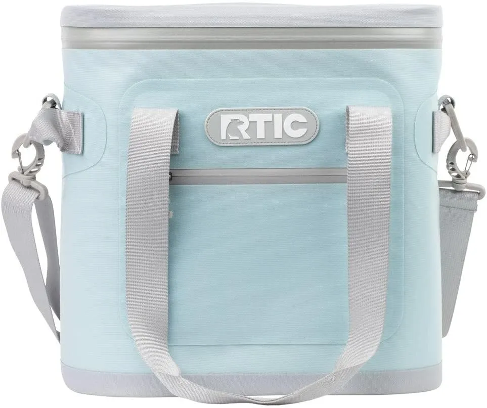 RTIC Soft Cooler 20 Insulated Bag, Sky Blue, Leak Proof Zipper, Portable Ice Chest Cooler for Travel, Lunch, Work, Cars, Picnics, Beaches & Trips