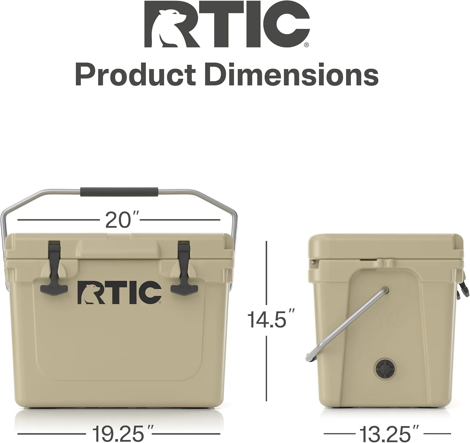 RTIC Ultra-Tough Cooler, Hard Insulated Ice Chest Box for Beach, Drink, Beverage, Camping, Picnic, Fishing, Boat, Barbecue