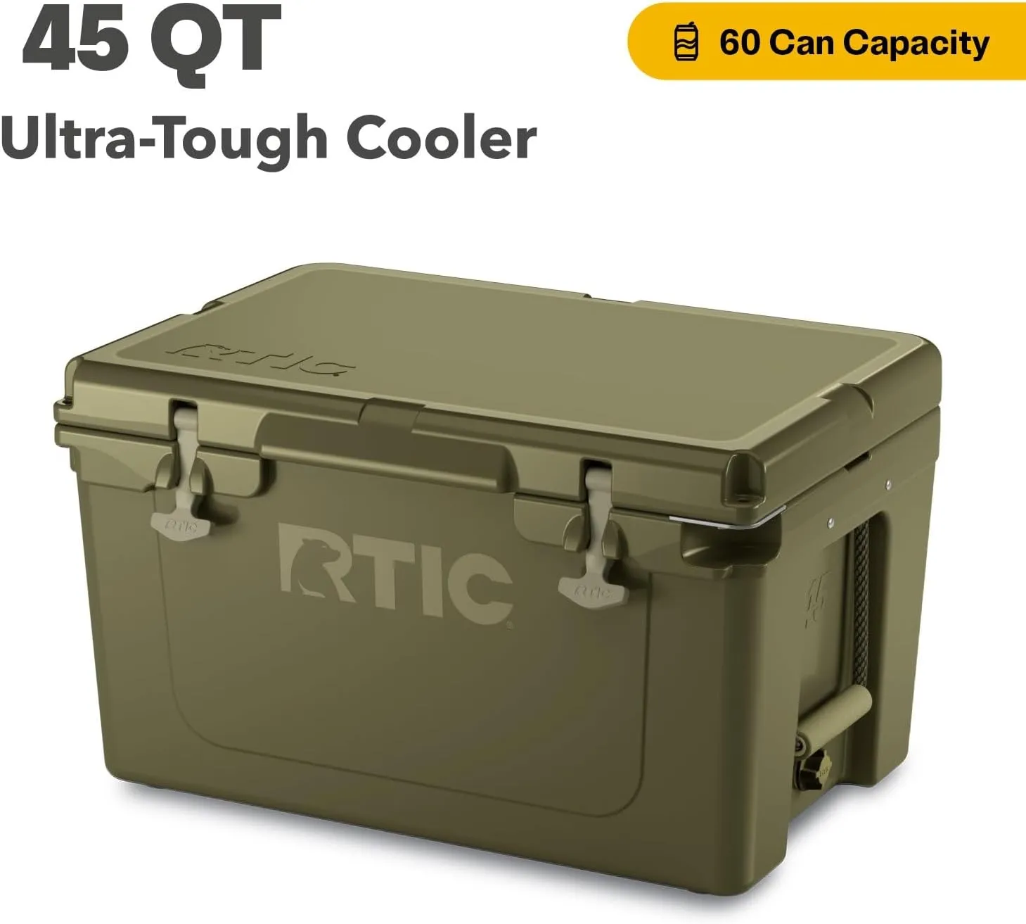 RTIC Ultra-Tough Cooler Hard Insulated Portable Ice Chest Box for Beach, Drink, Beverage, Camping, Picnic, Fishing, Boat, Barbecue