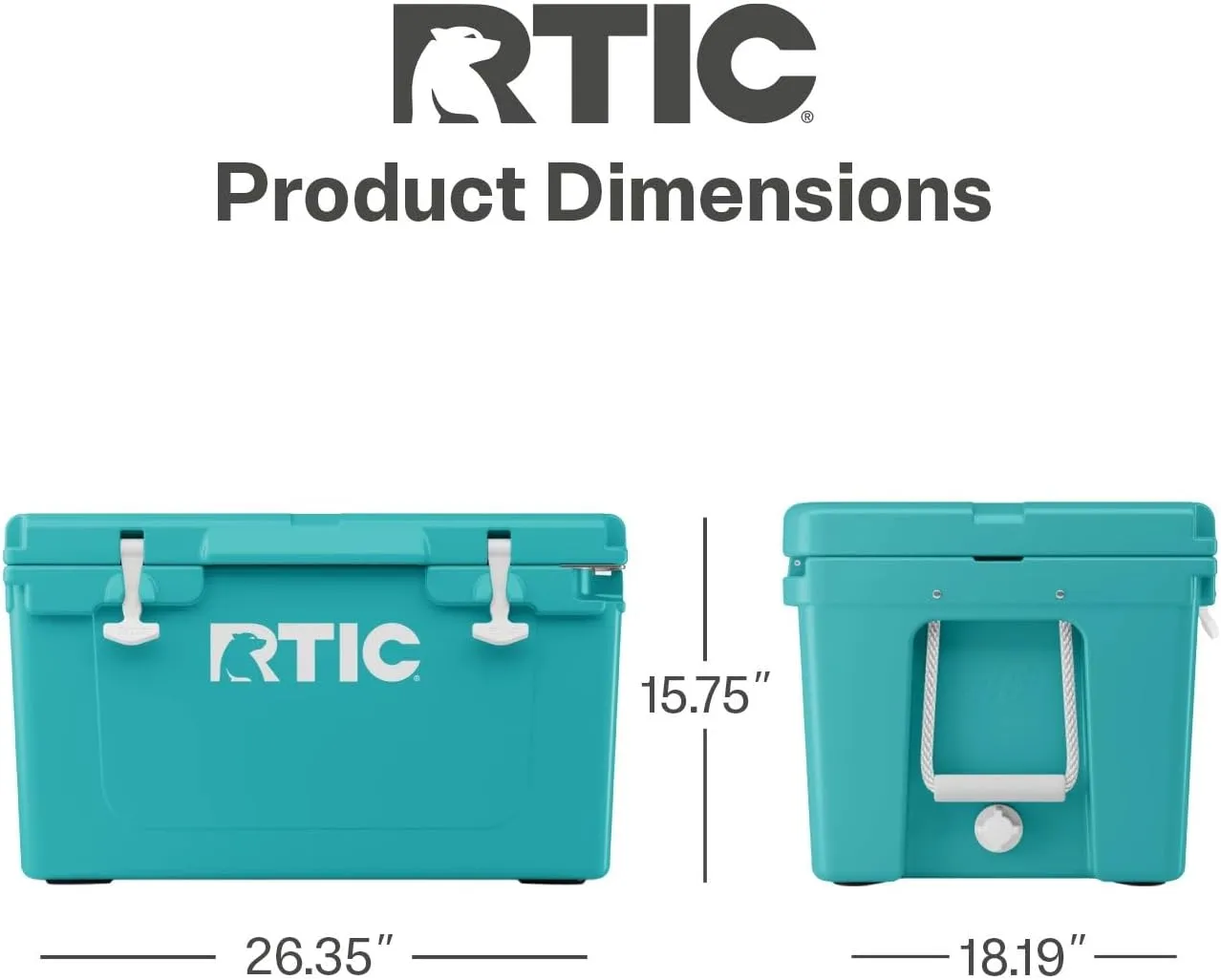 RTIC Ultra-Tough Cooler Hard Insulated Portable Ice Chest Box for Beach, Drink, Beverage, Camping, Picnic, Fishing, Boat, Barbecue