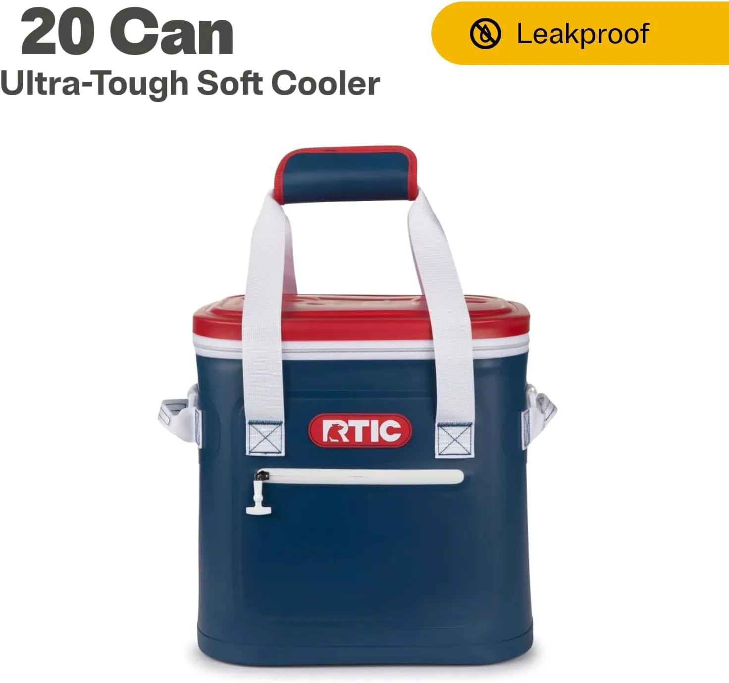 RTIC Ultra-Tough Soft Cooler 20 Can, Insulated Bag Portable Ice Chest Box for Lunch, Beach, Drink, Beverage, Travel, Camping, Picnic, Car, Trips, Floating Cooler Leak-Proof with Zipper