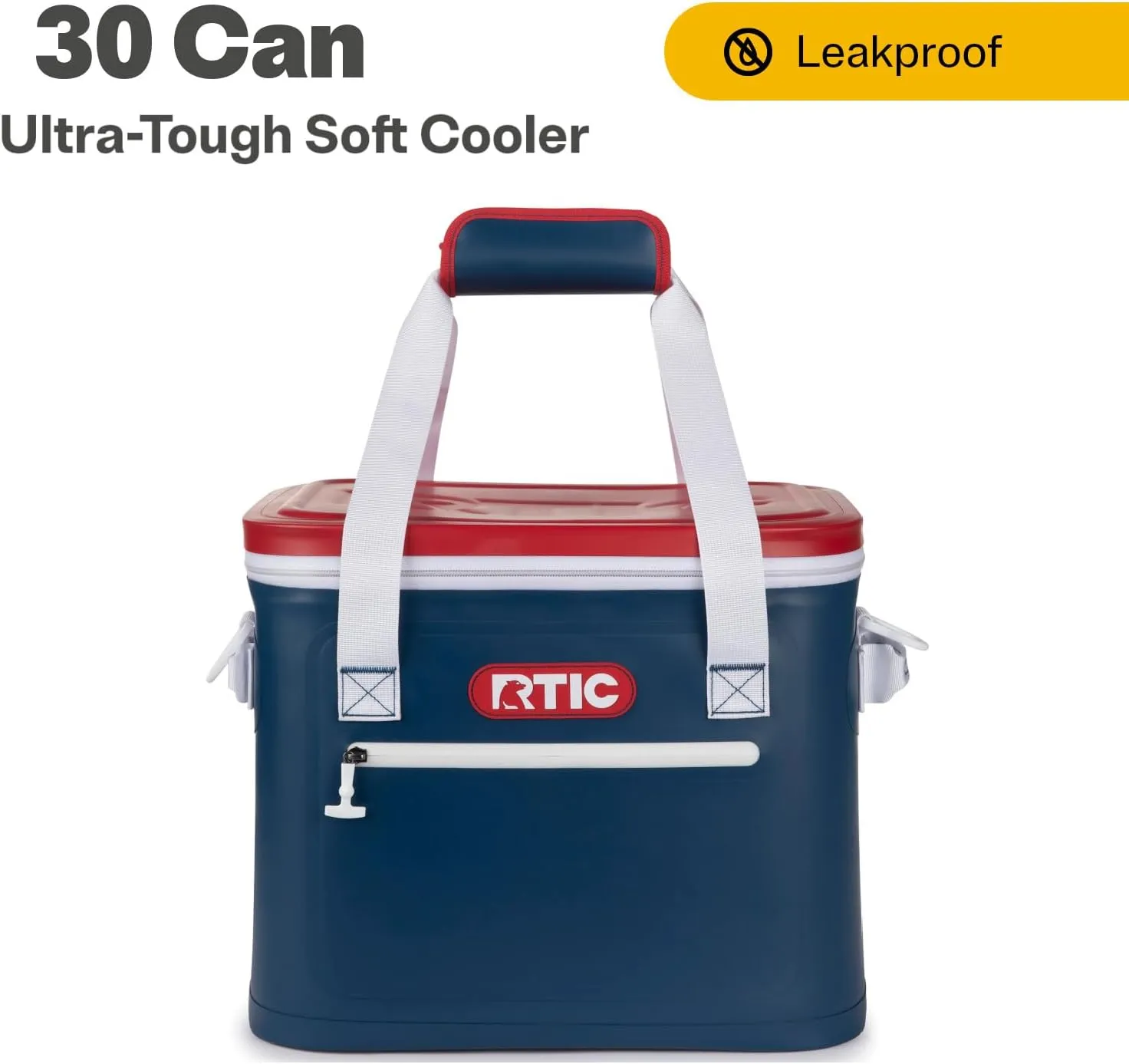 RTIC Ultra-Tough Soft Cooler 30 Can, Insulated Bag Portable Ice Chest Box for Lunch, Beach, Drink, Beverage, Travel, Camping, Picnic, Car, Trips, Floating Cooler Leak-Proof with Zipper